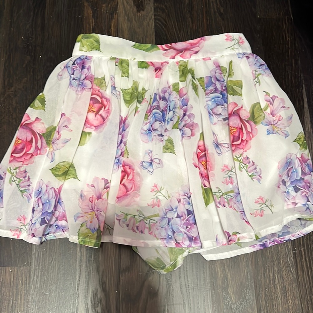 Girls Mayoral floral skort size 8